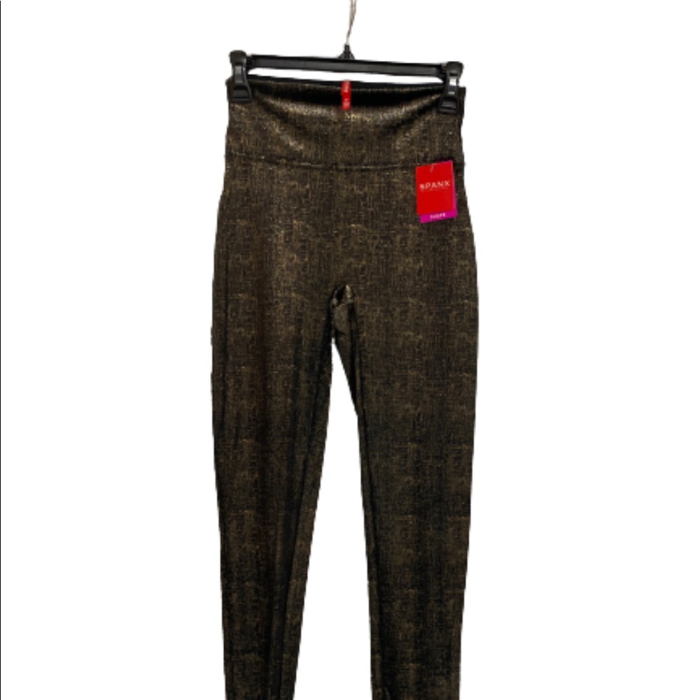 Spanx gold shimmer leggings